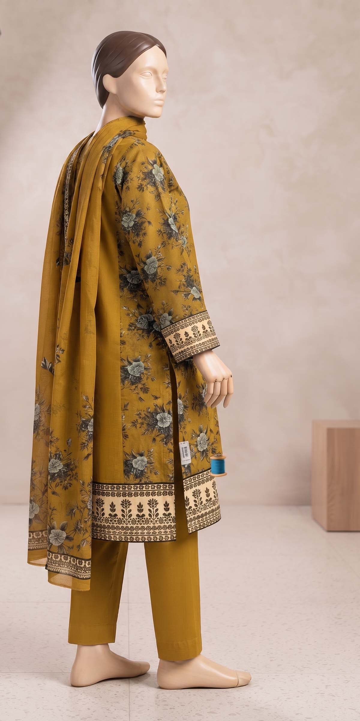 ALMAIDA Summer '26 – Mustard Floral (3 Piece)