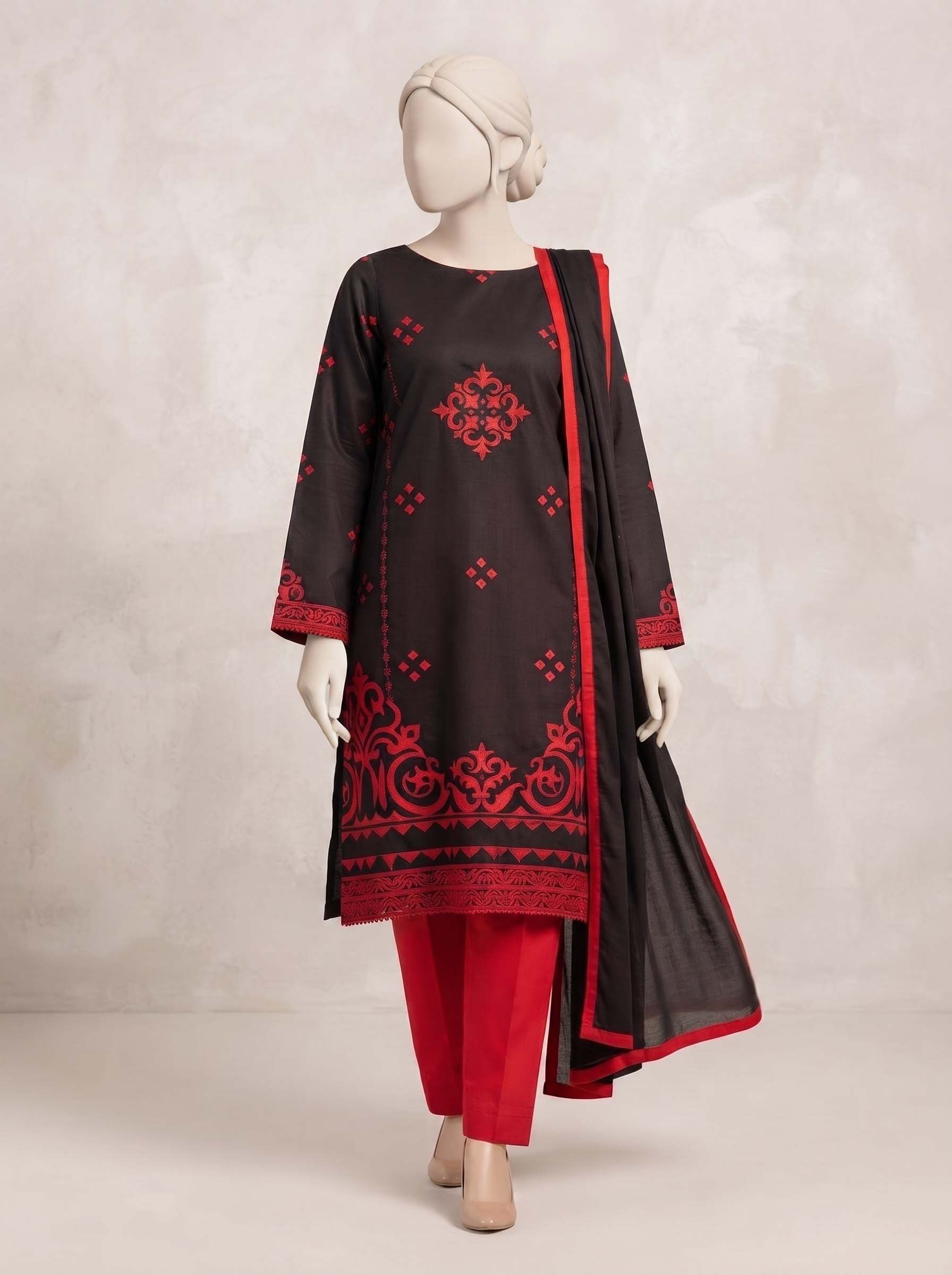 ALMAIDA Summer '26 – Black Red Heritage (3 Piece)