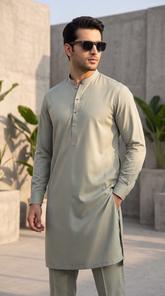 Silken Spiral Vol#09 Bonanza Boski Unstitched Suit | Sage Green