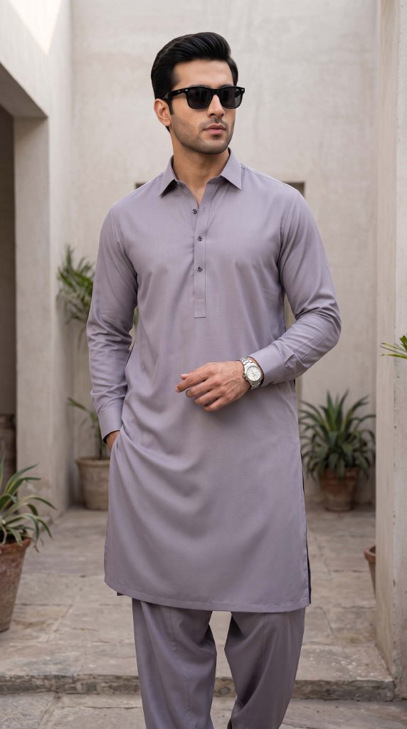 Silken Spiral Vol#09 Bonanza Boski Unstitched Suit | Warm Grey