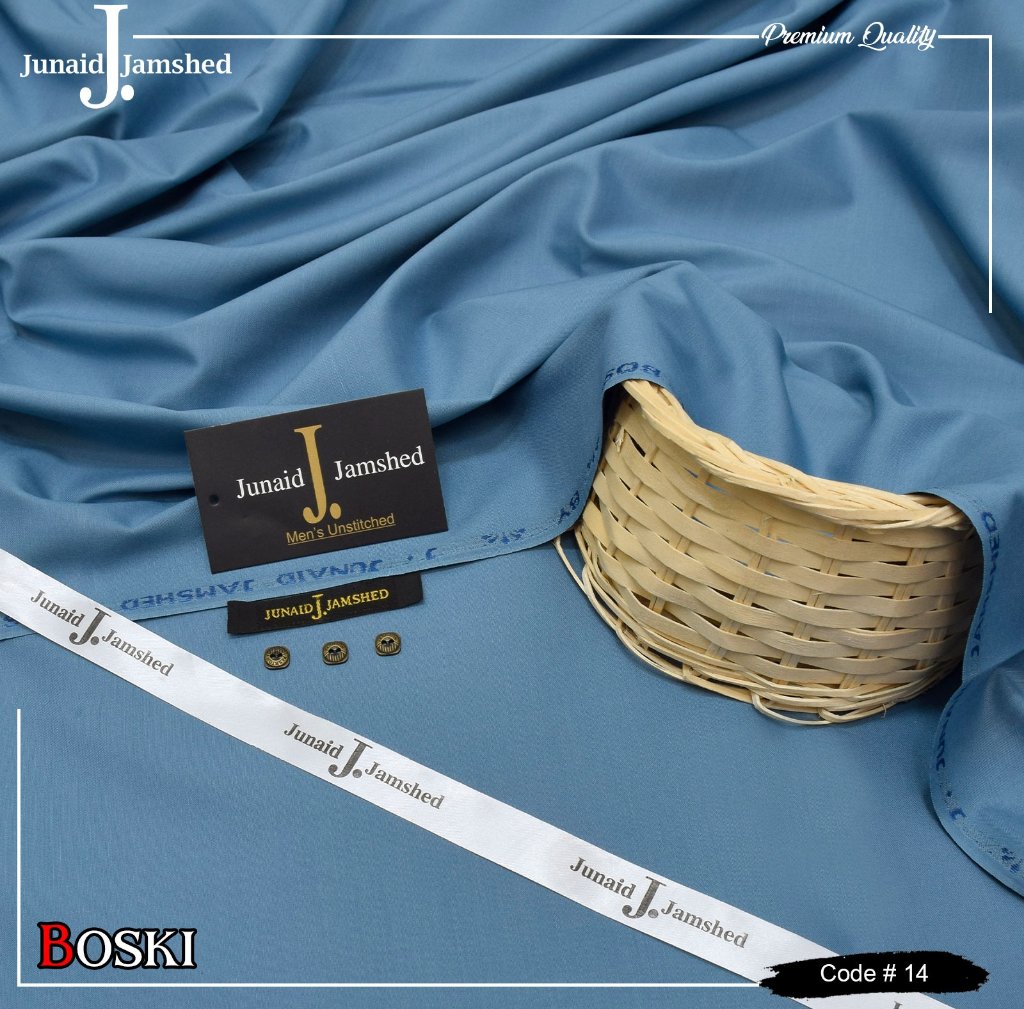 J. Junaid Jamshed Boski Wash n Wear | Steel Blue
