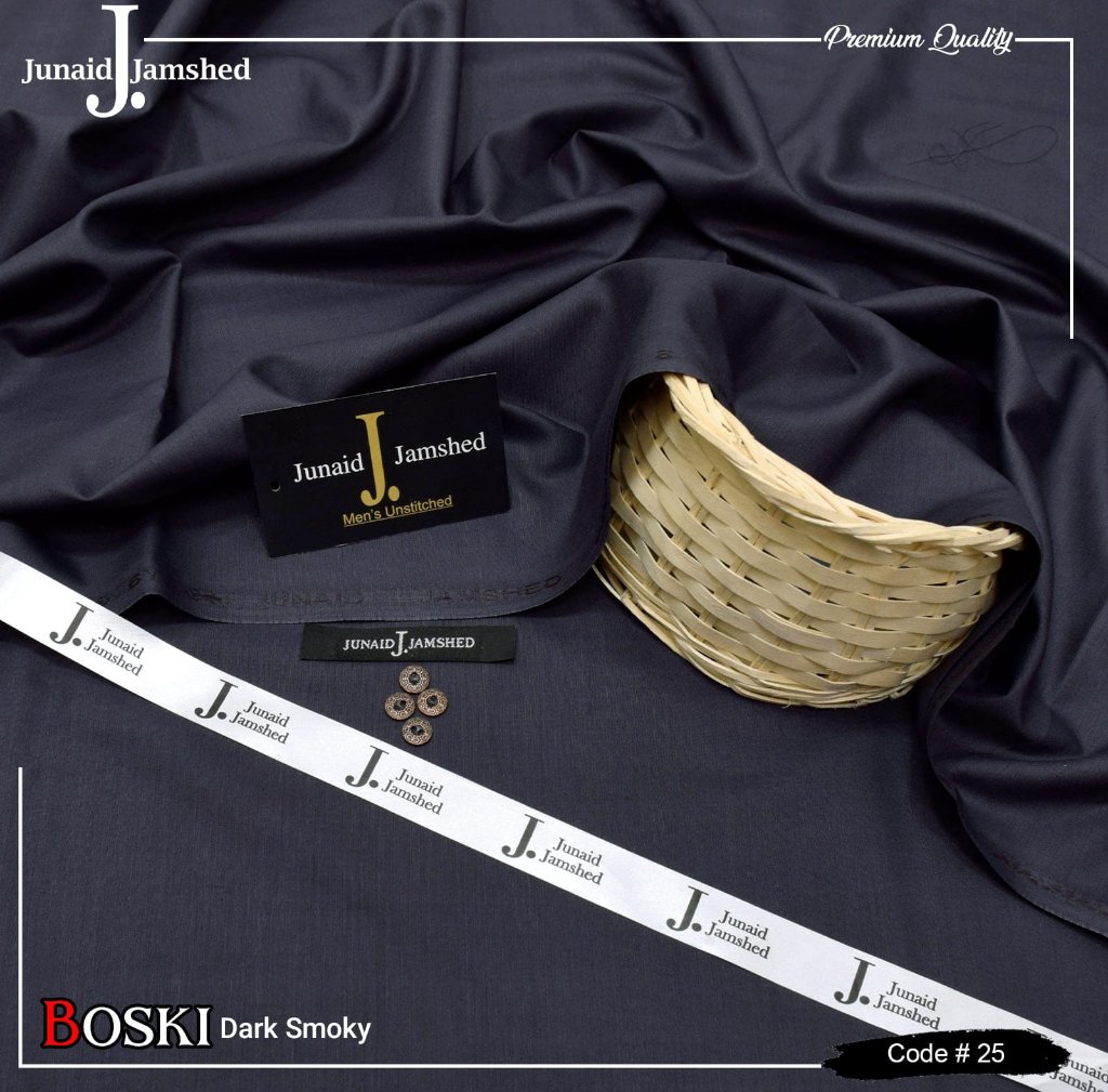 J. Junaid Jamshed Boski Wash n Wear | Dark Smoky